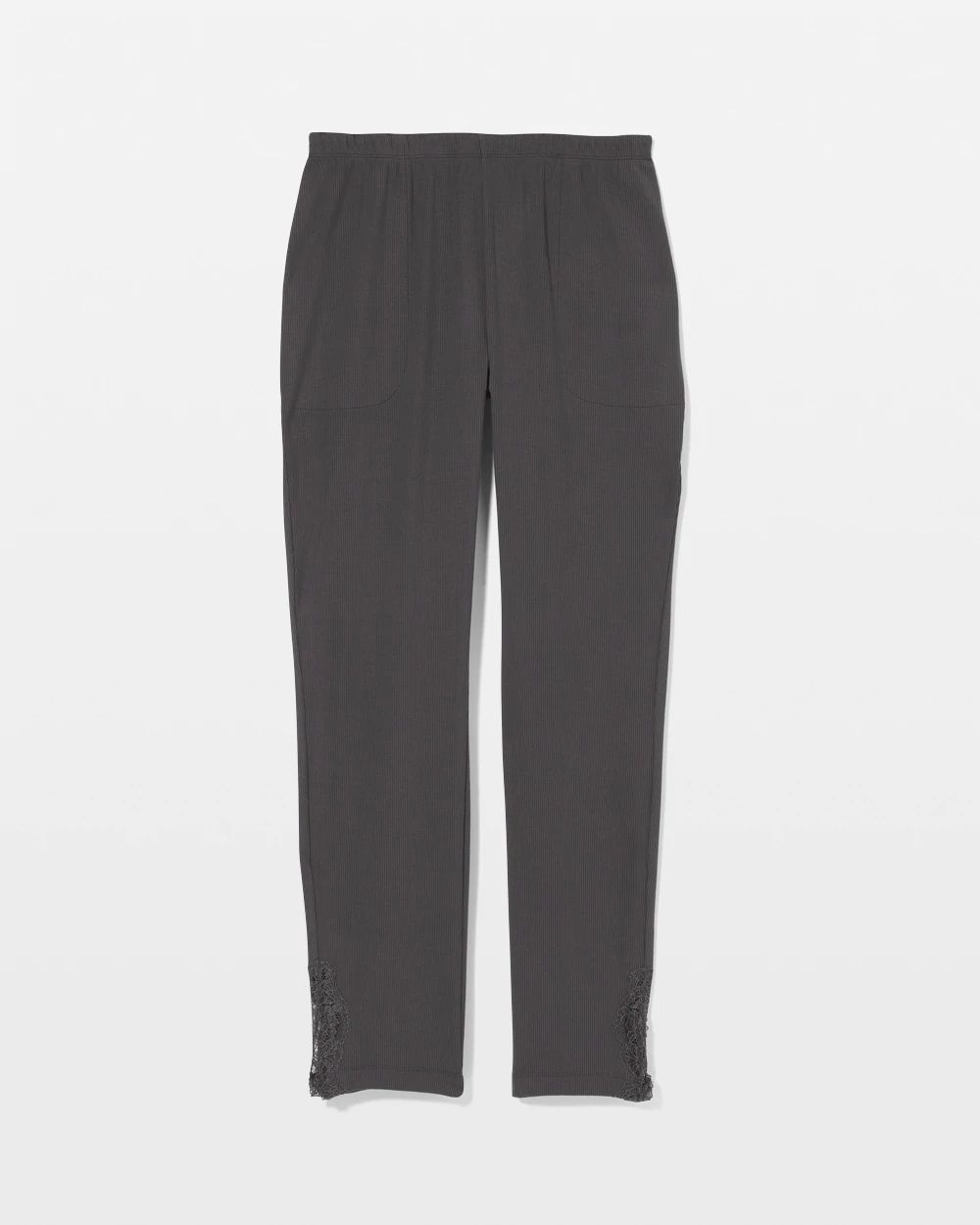 Rib Ankle Pajama Pants click to view larger image.