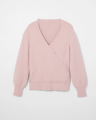 Cozy Surplice Long-Sleeve Pajama Top