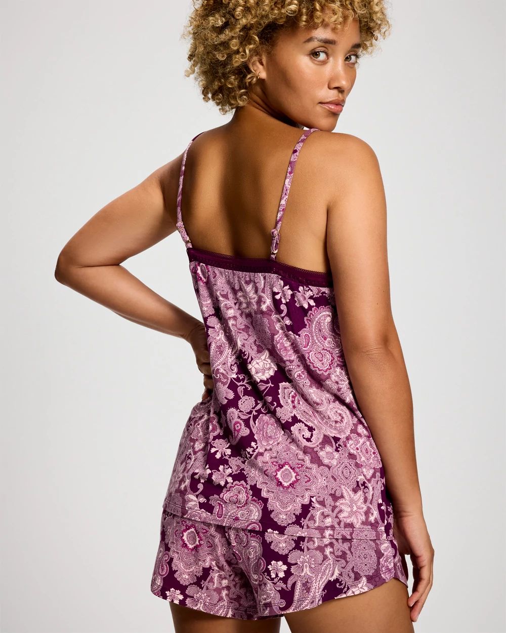 Cool Nights Lace Trim Soft Support Pajama Cami click to view larger image.