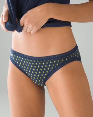 Cotton Bikini Panty with Lace Trim