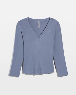 Long-Sleeve Pajama Henley click to view larger image.