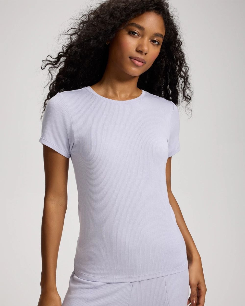 Lightweight Rib Knit Slim Fit Pajama Baby Tee