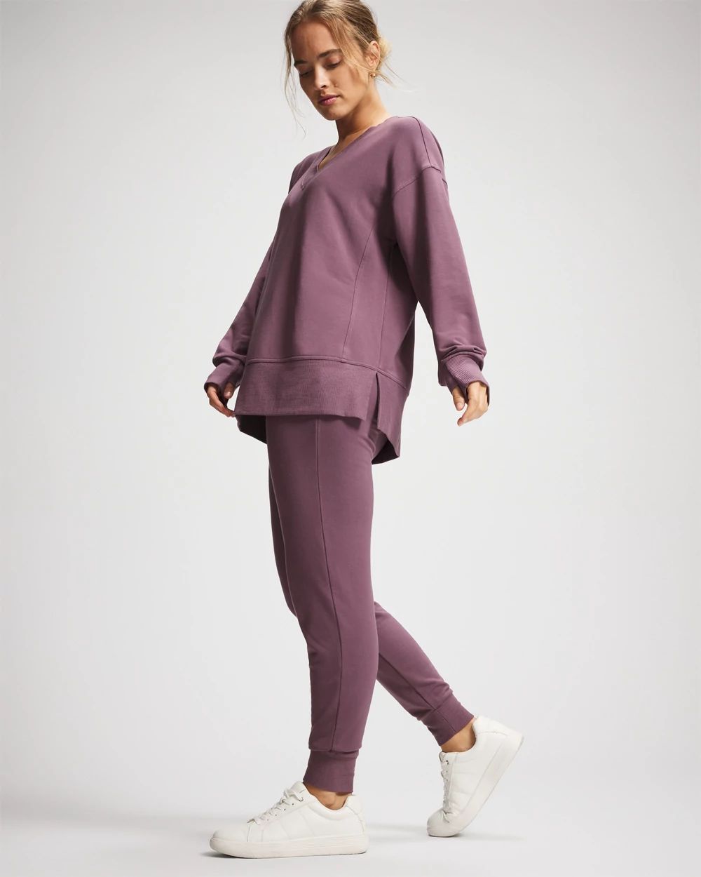 Ultrasoft Fleece V-Neck Sweatshirt