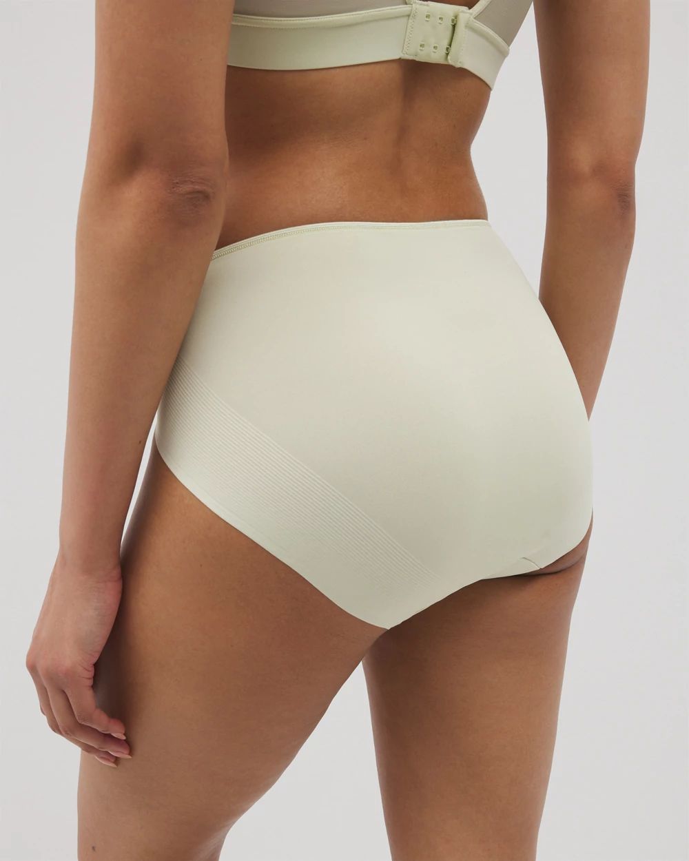 Vanishing Tummy High-Leg Brief Panty with Lace