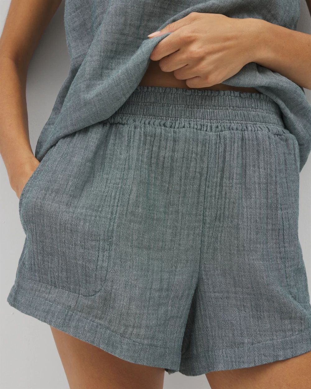 Cotton Gauze Pajama Shorts