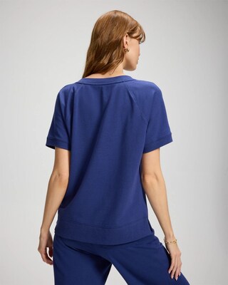 Essential Terry Short Sleeve Raglan Top click to view larger image.