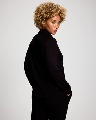 Ultra Soft Jersey Funnel Neck Zip Jacket click to view larger image.