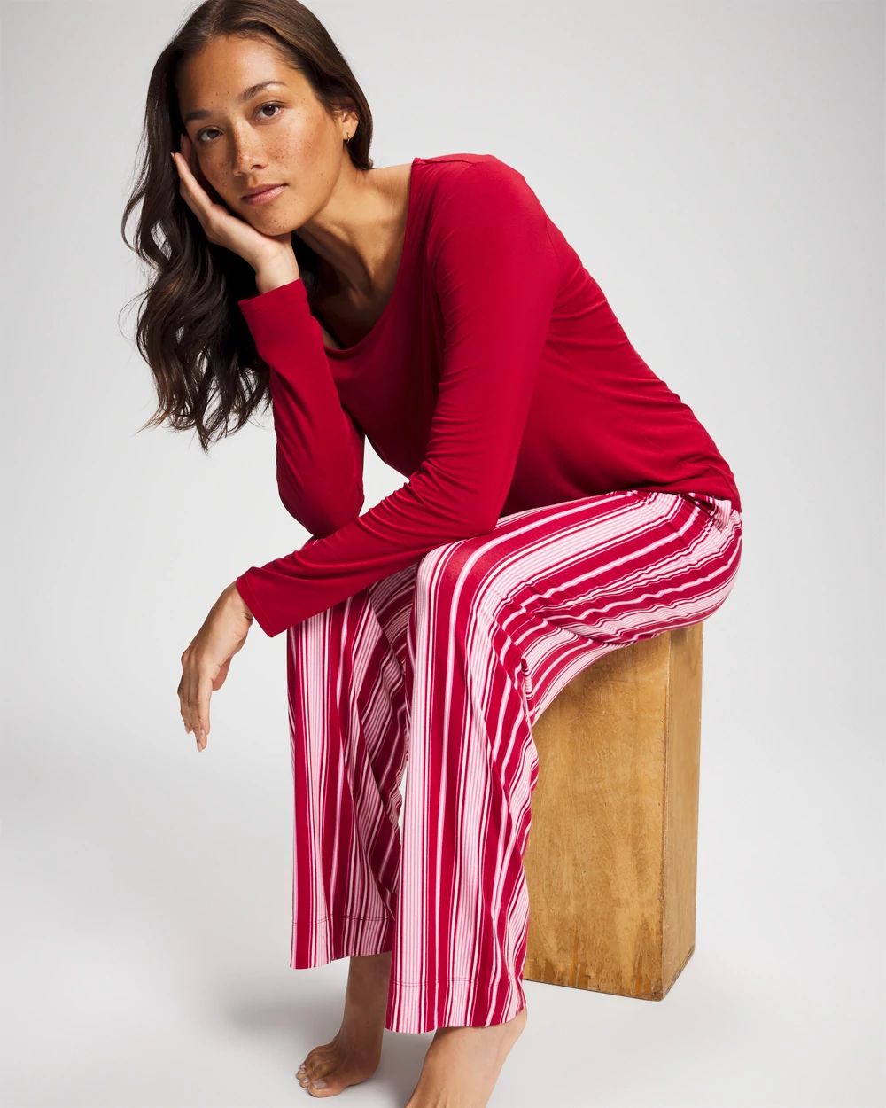 Cool Nights Packaged Long-Sleeve Pant Pajama Set