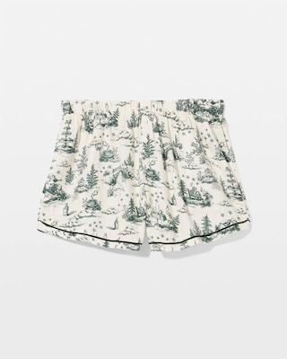 Velvet Piped Boxer Pajama Short click to view larger image.