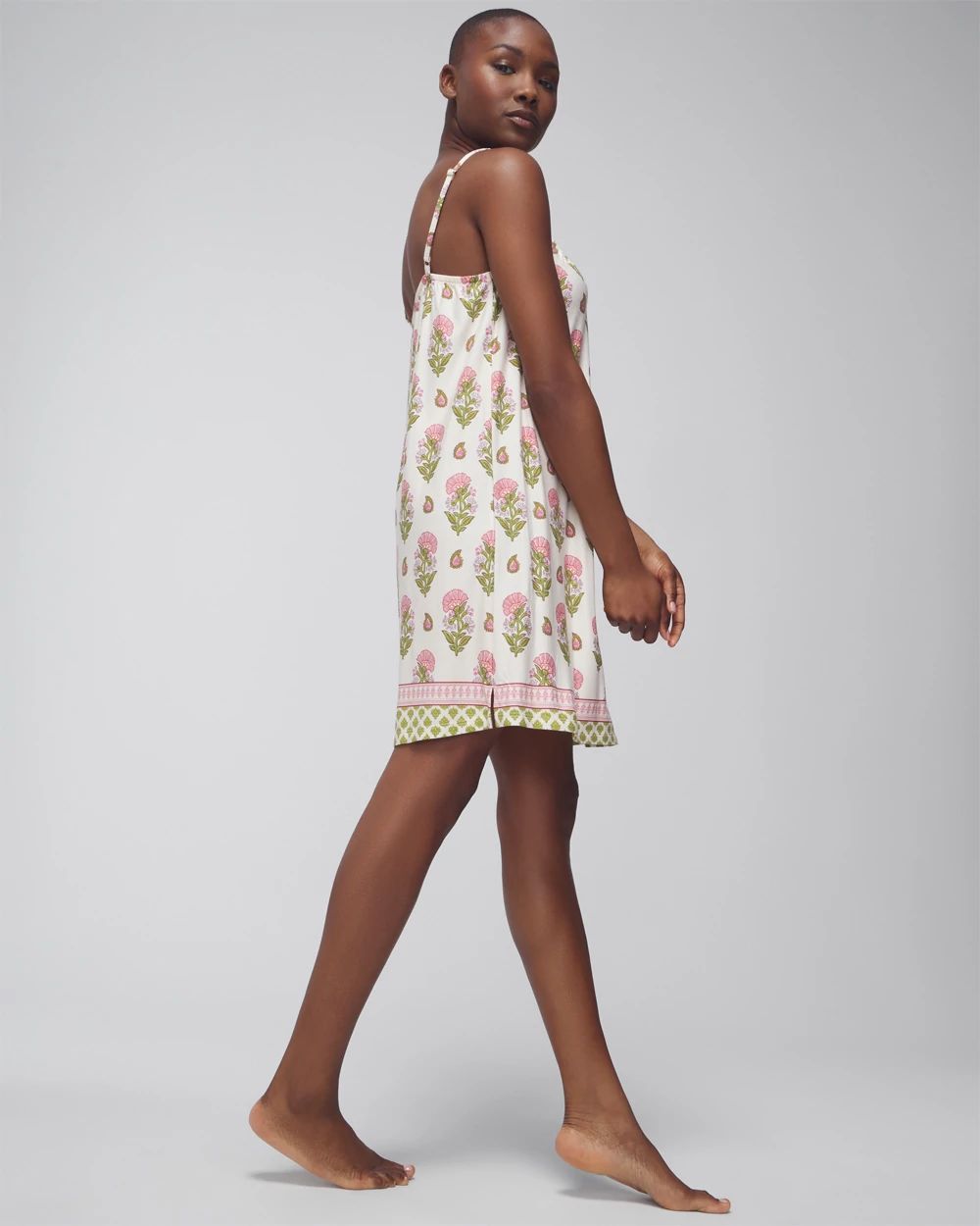 Cool Nights Smocked Neck Chemise