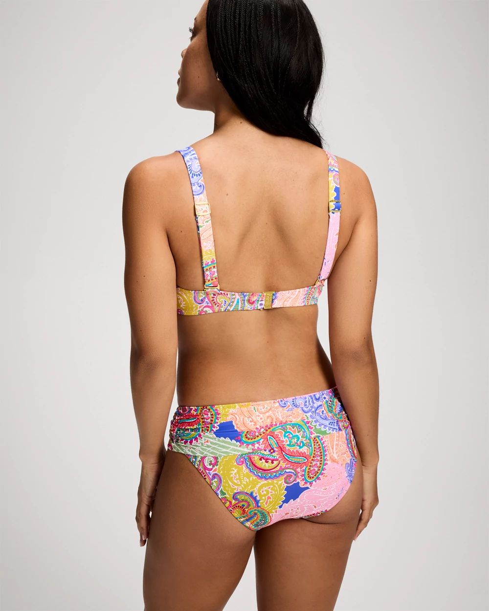 La Vida Bohemia Draped Bikini Swim Top click to view larger image.