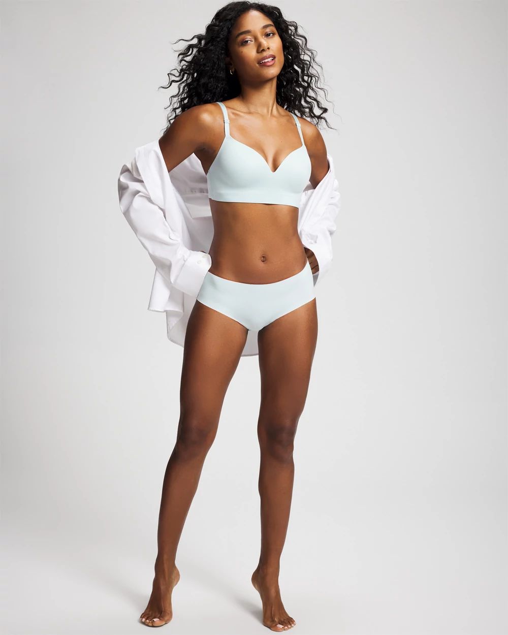 Luxe Wireless Bra with Lace Back click to view larger image.