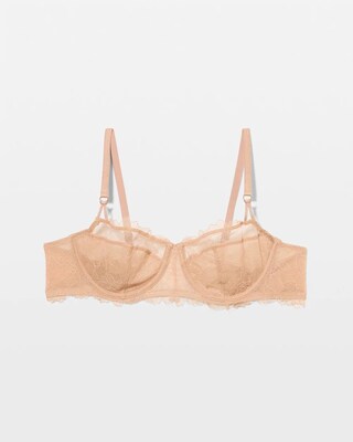 Fine Line Lace Unlined Balconette Bra click to view larger image.