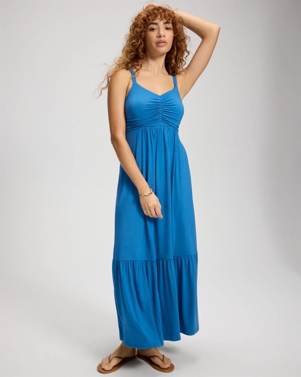 Soft Jersey Tiered Maxi Bra Dress