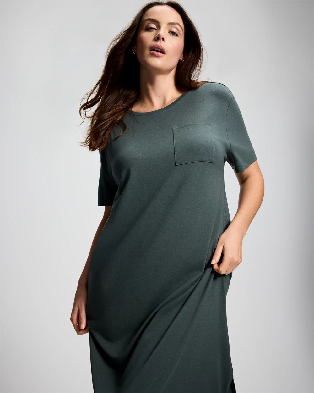 Short-Sleeve Long Sleepshirt click to view larger image.