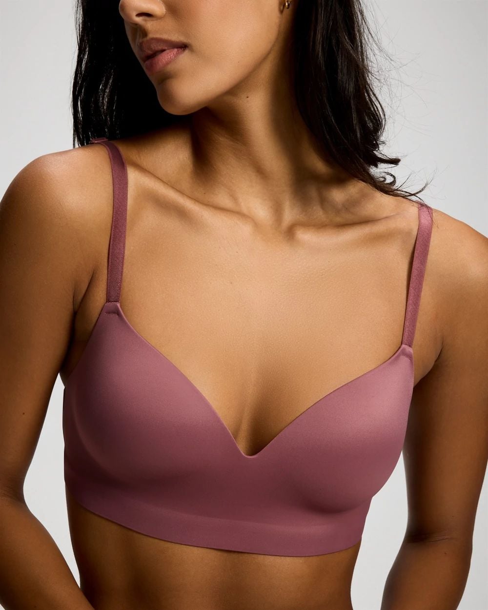Luxe Wireless Bra with Lace Back click to view larger image.