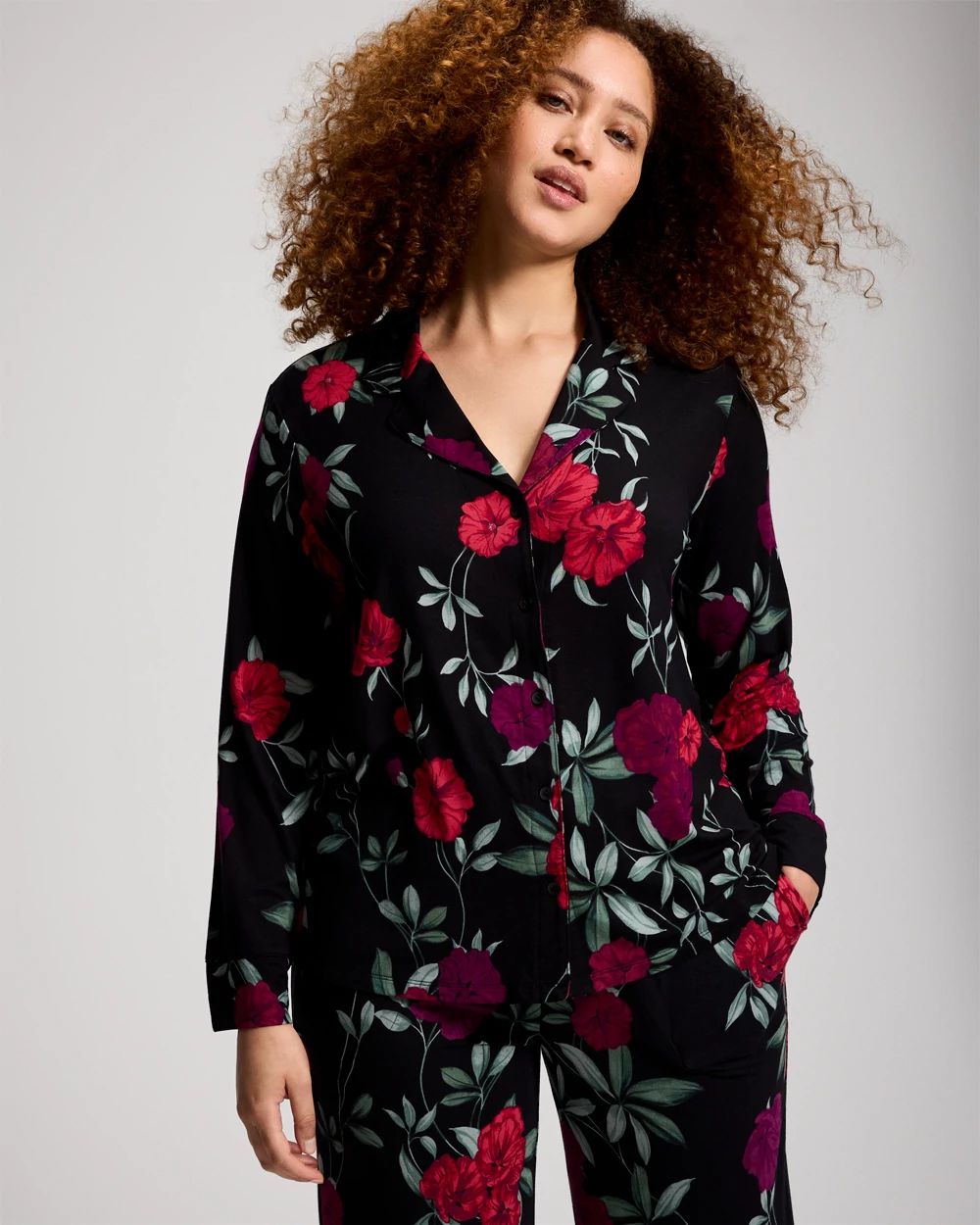Cool Nights Long Sleeve Notch Collar