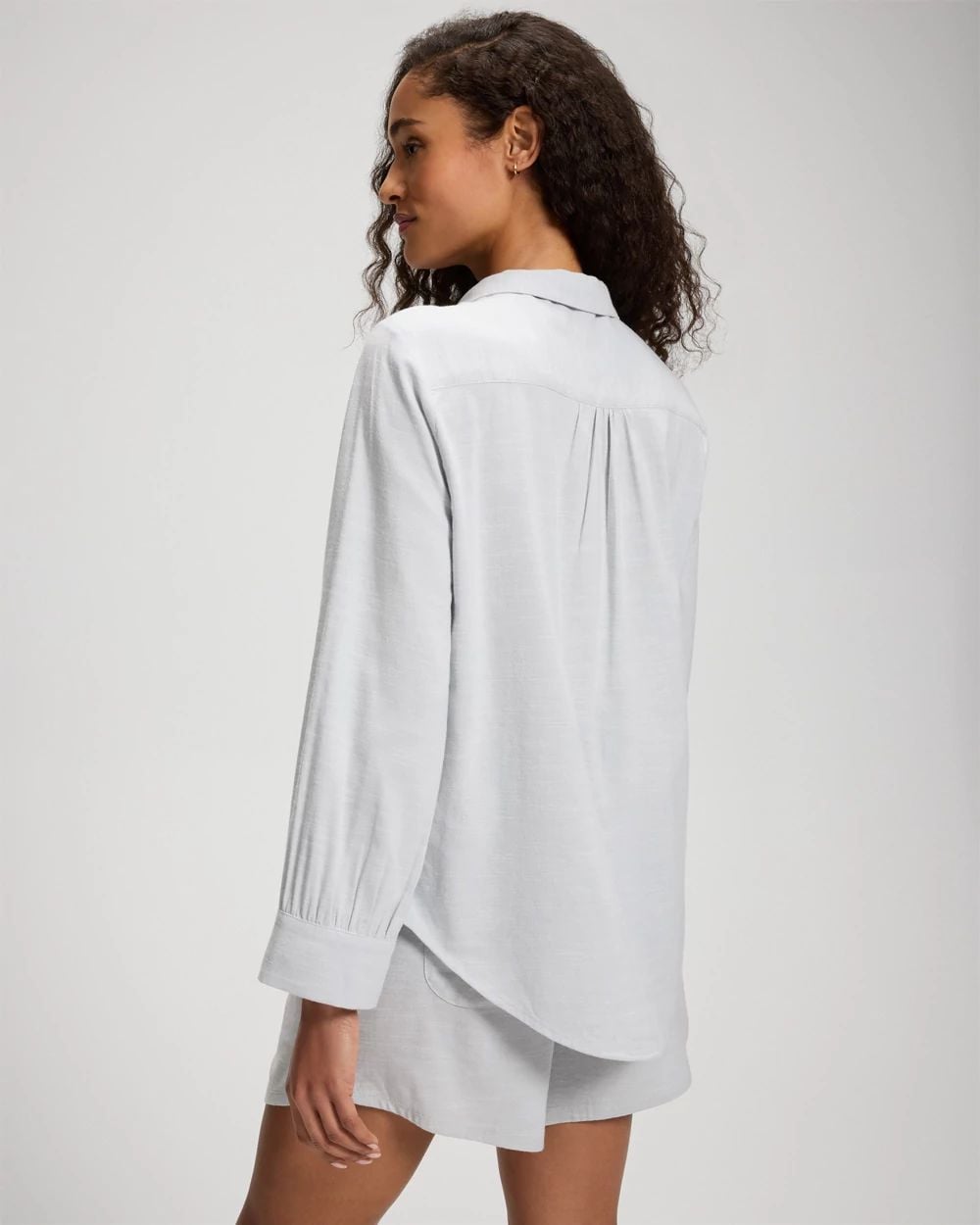 Beach Cotton Long Sleeve Button-Up click to view larger image.