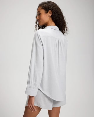 Beach Cotton Long Sleeve Button-Up click to view larger image.