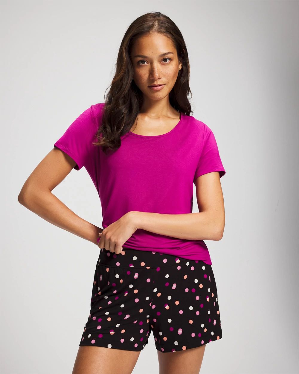 Cool Nights Packaged Short-Sleeve Short Pajama Set