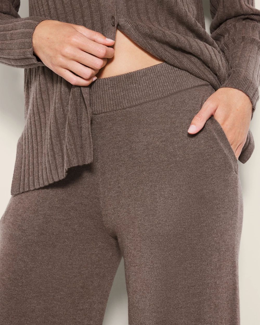 Wide-Leg Sweater Pants