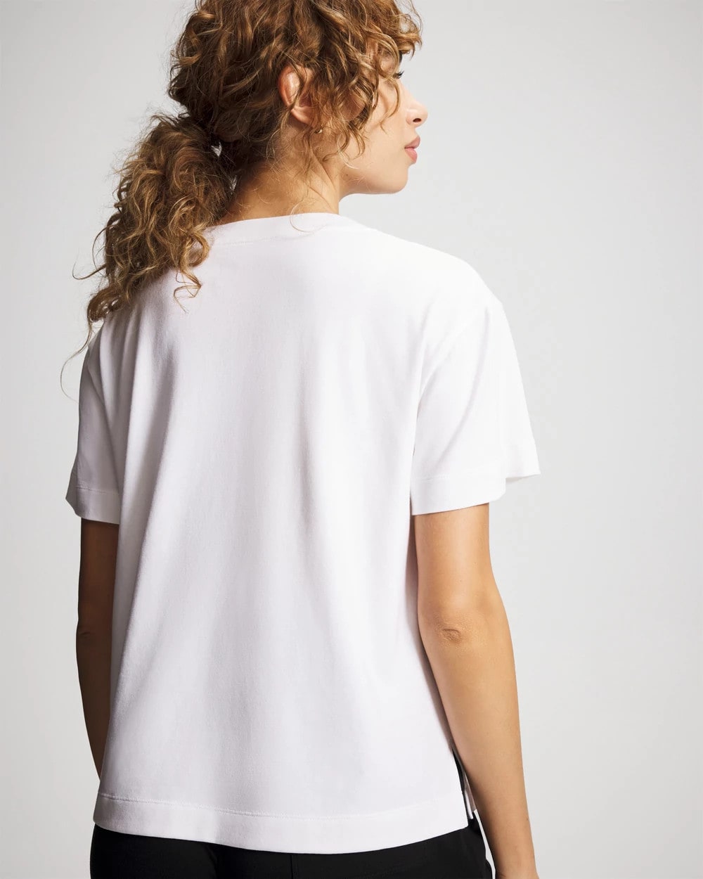 Relaxed V-Neck Short Sleeve Pajama Tee