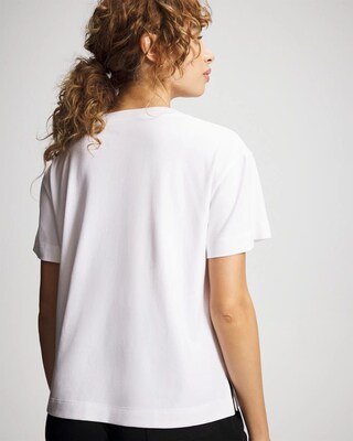 Relaxed V-Neck Short Sleeve Pajama Tee click to view larger image.