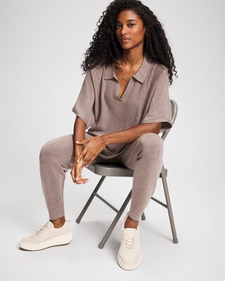 Premier Knit Sweater Collared Top click to view larger image.