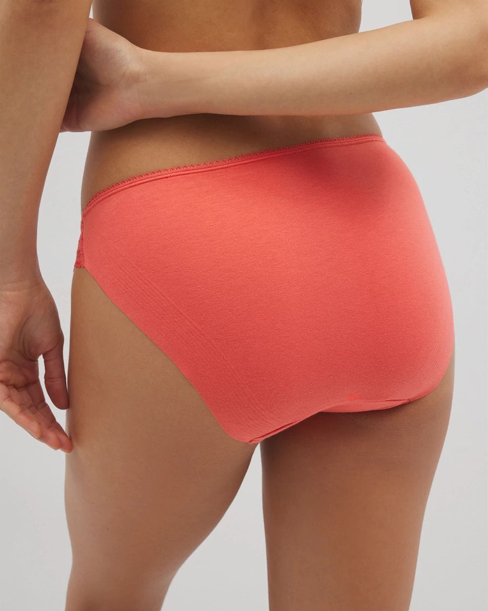 Vanishing Edge Cotton Blend Bikini Panty with Lace