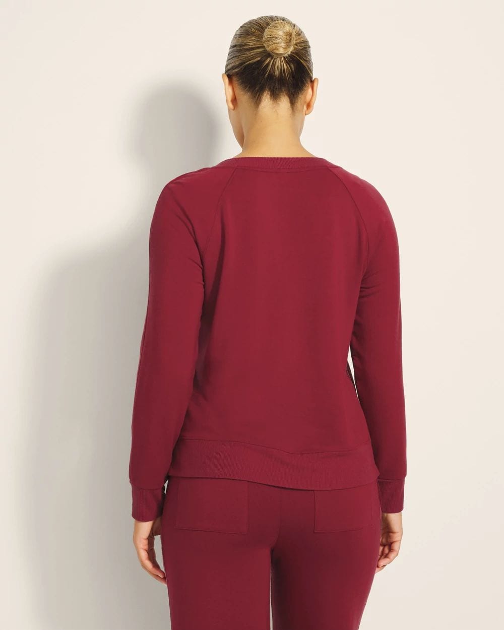 Ultra Soft Fleece Velour Trim Crewneck