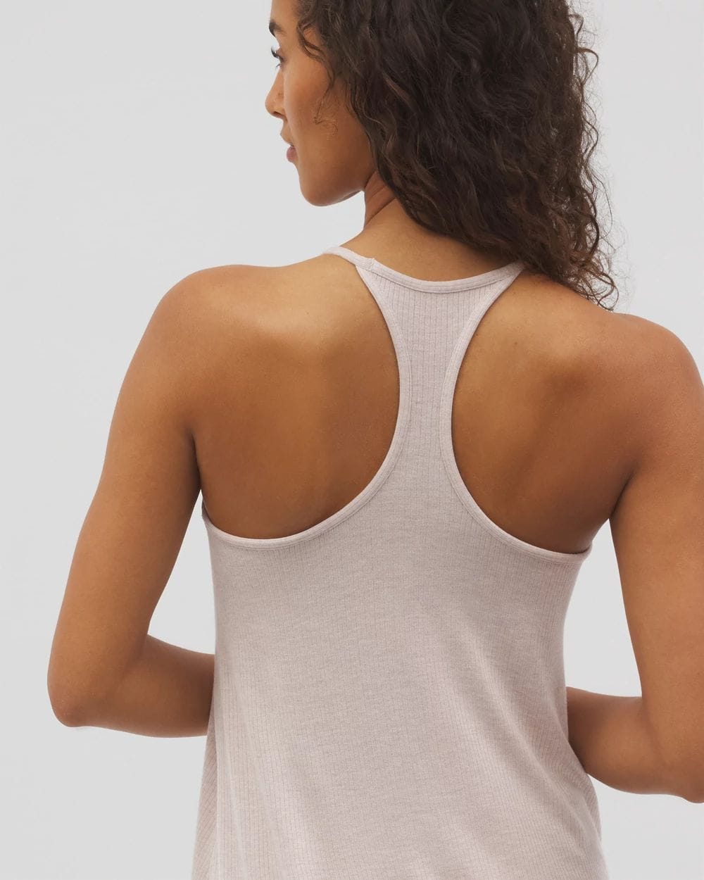 Lightweight Rib Knit Pajama Cami click to view larger image.