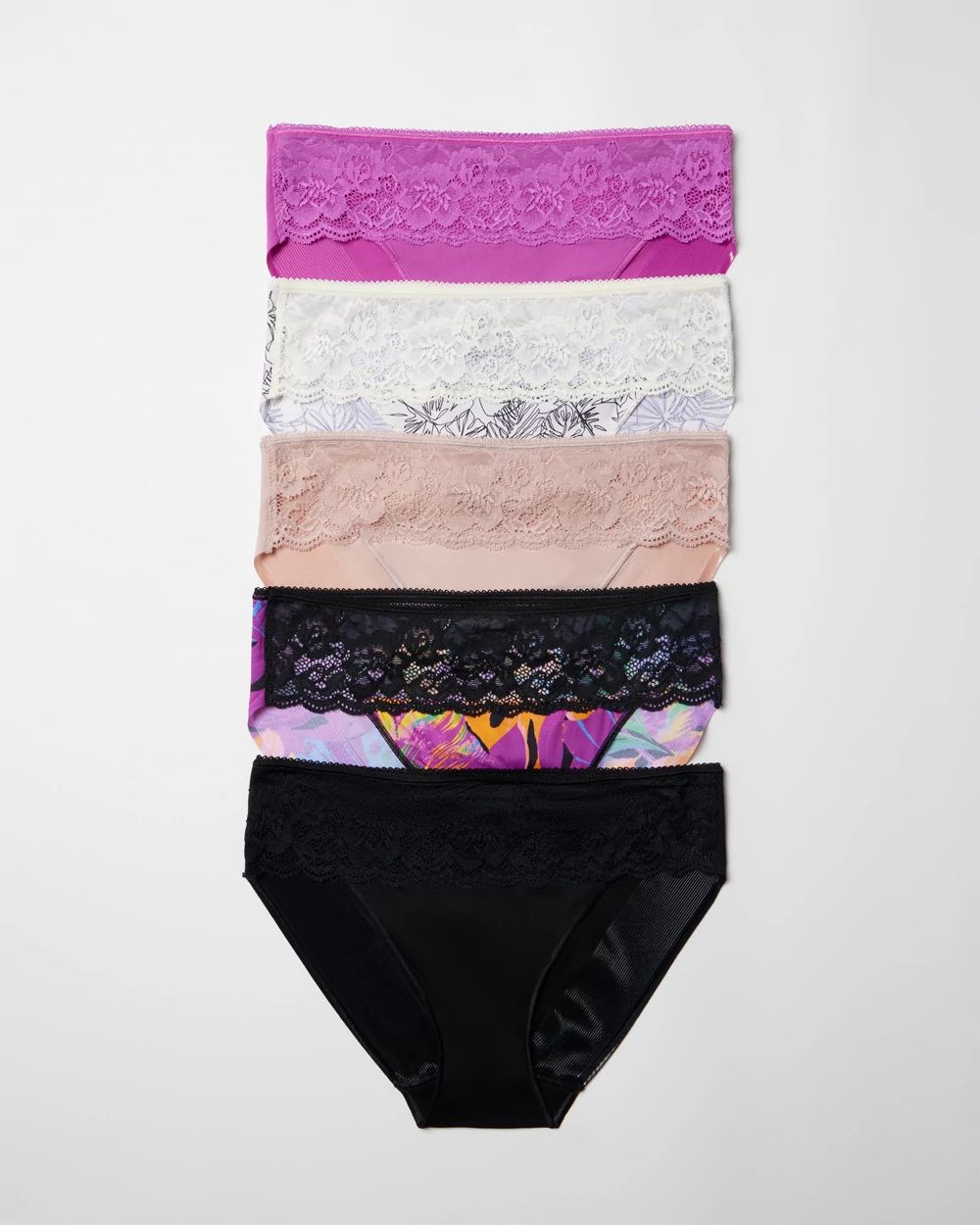 Vanishing Edge Hipster Panty with Lace 5 Pack