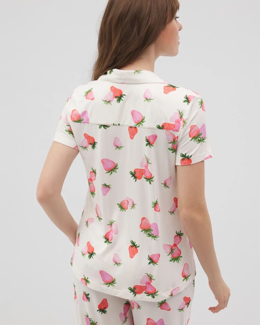 Cool Nights Short Sleeve Notch Collar Pajama Top