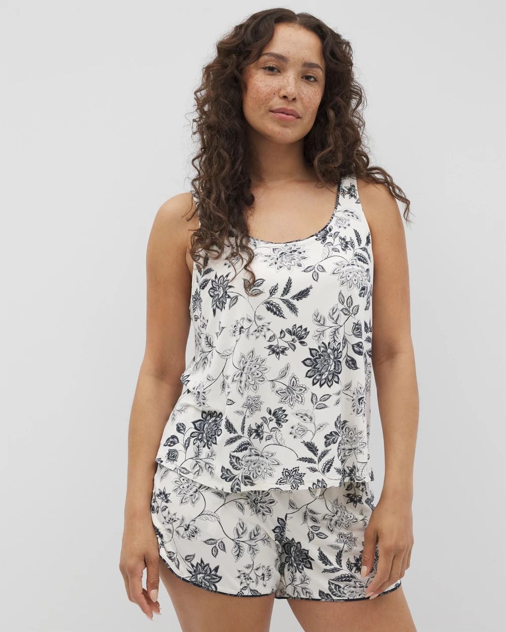 Pajama Tank With Piping