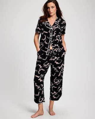 Piped Crop Pajama Pants