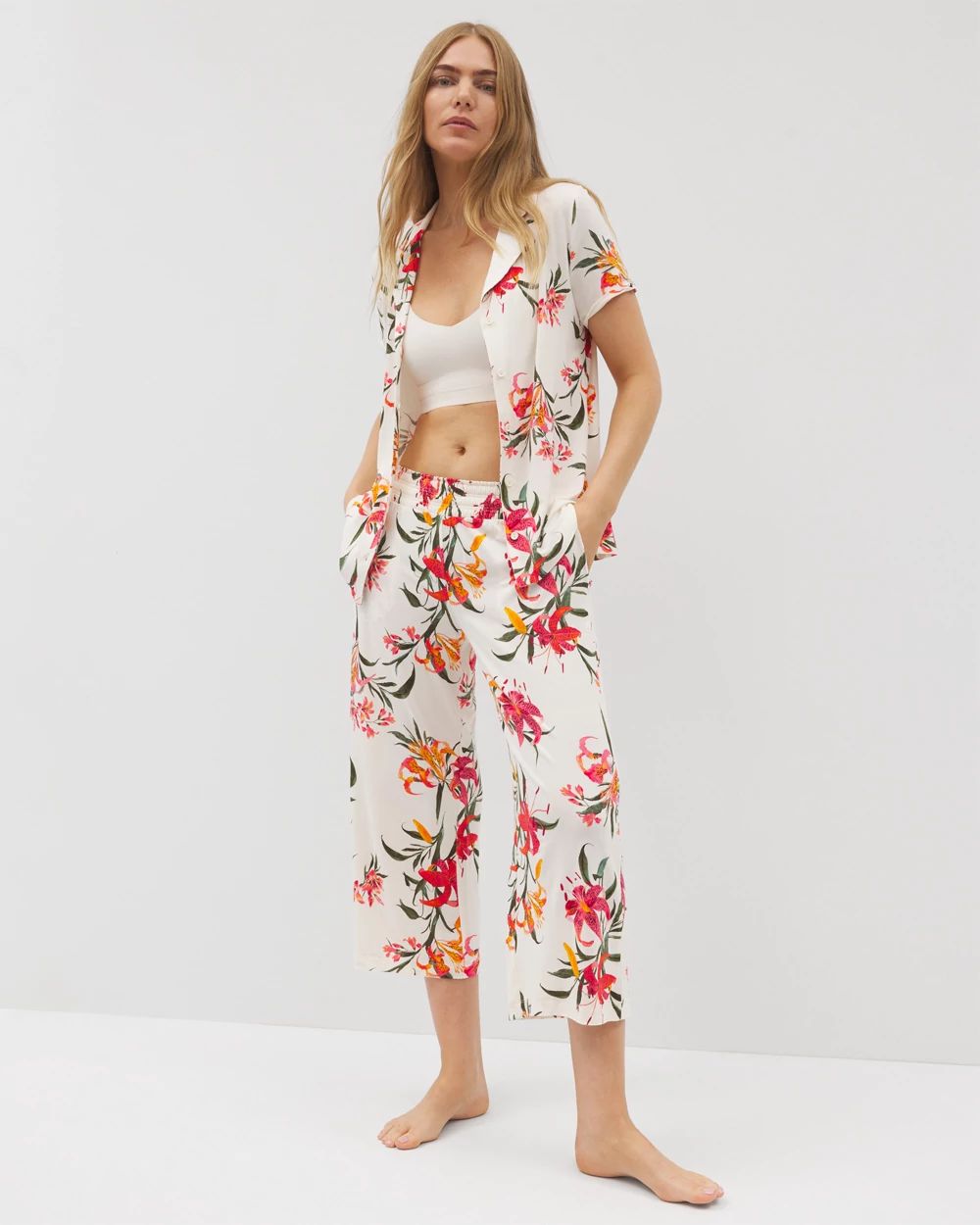 Cool Nights Cropped Pajama Pants