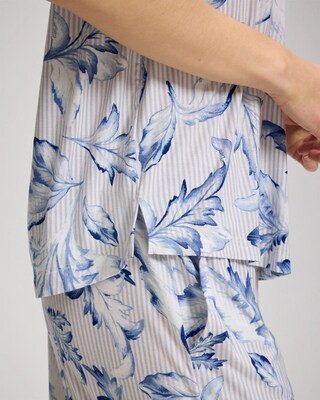 Short Sleeve Notch Collar Pajama Top click to view larger image.