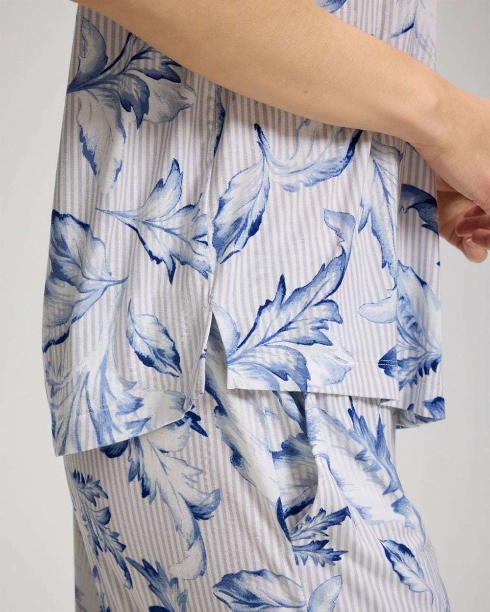 Cool Nights Short Sleeve Notch Collar Pajama Top