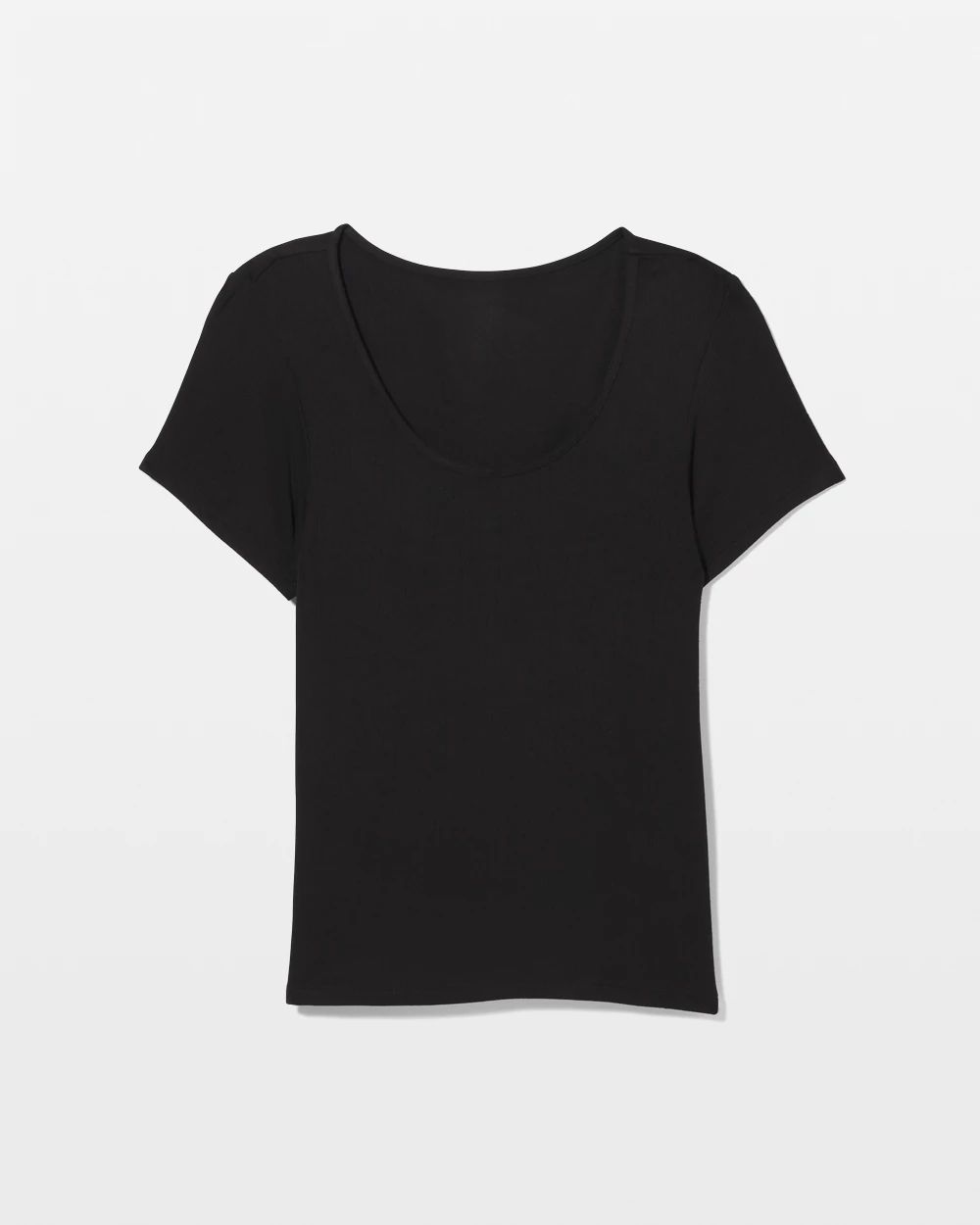 Lightweight Rib Knit Short Sleeve Pajama Tee