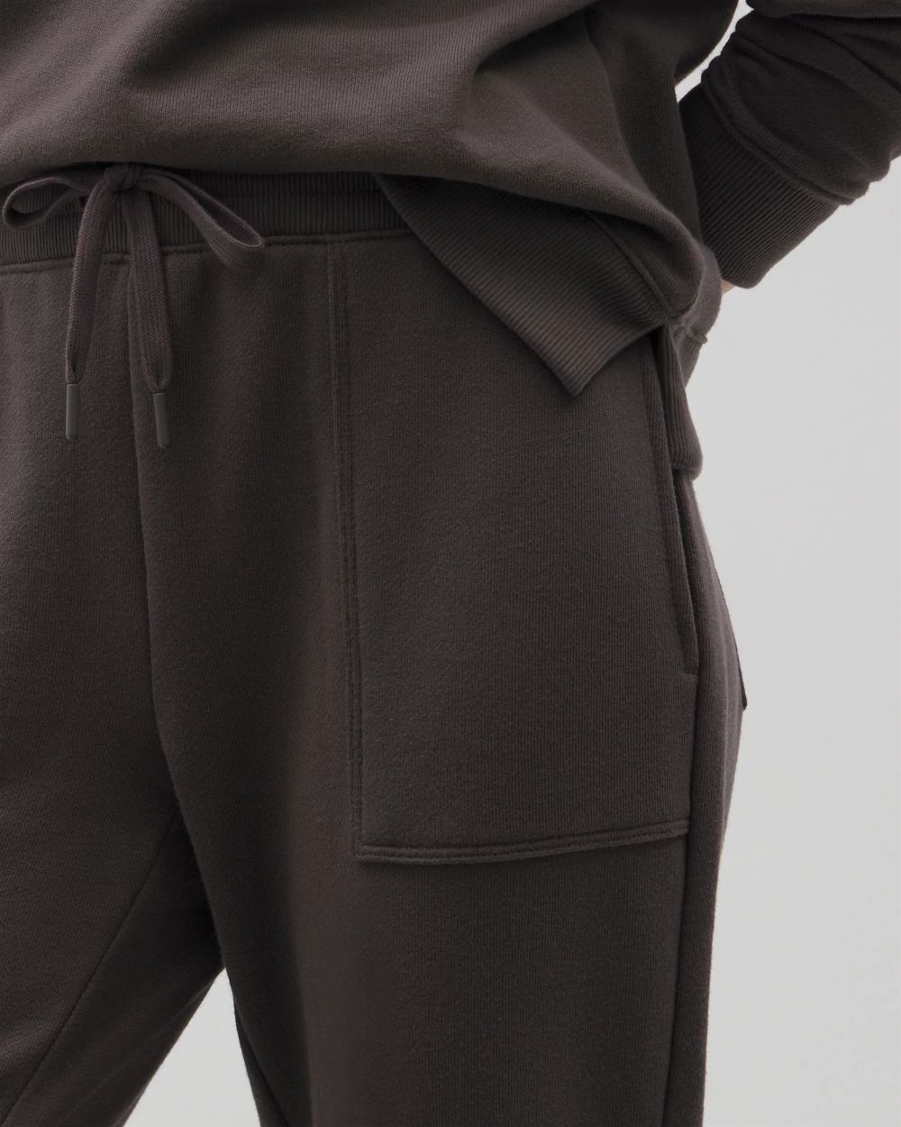 Cotton Terry Cropped Pants