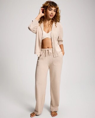 Long-Sleeve Notch Collar Pajama Top click to view larger image.