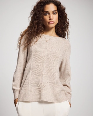 Shimmer Cable Knit Sweater