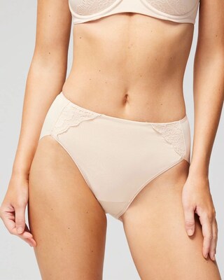 High-Leg Brief Panty with Lace