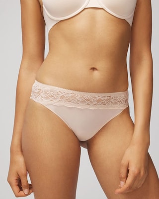 Thong Panty with Lace Trim