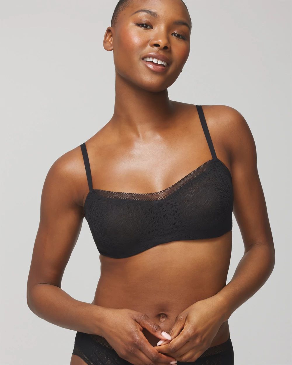 Soma Unlined Balconette Bra with Stretch Lace