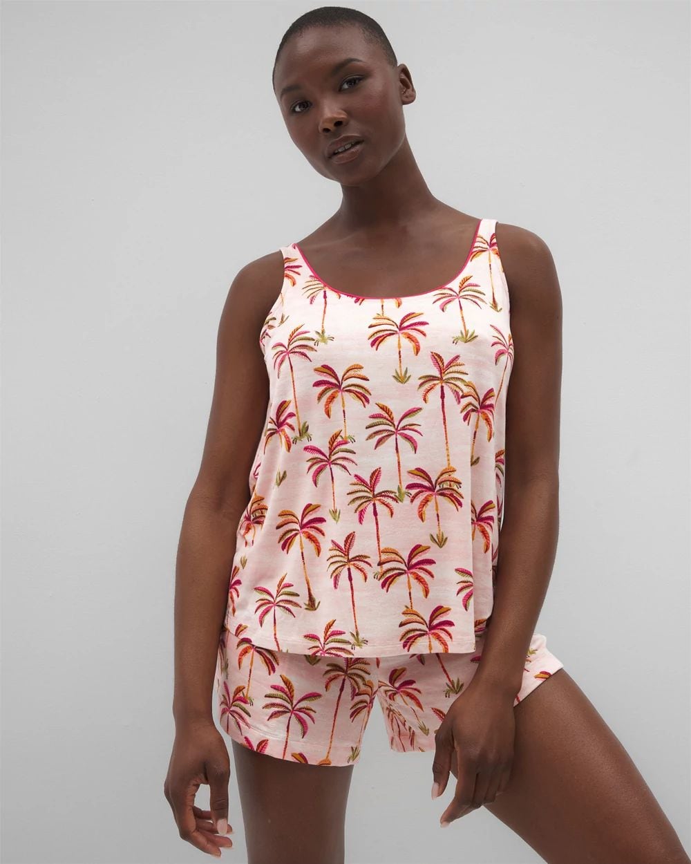 Pajama Tank With Piping