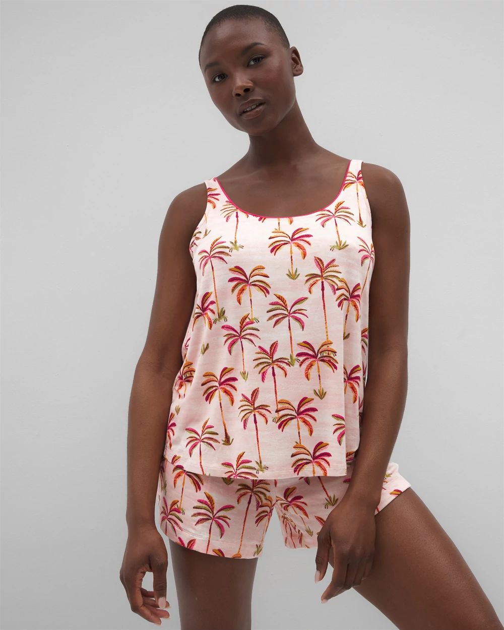 Cool Nights Pajama Tank With Piping
