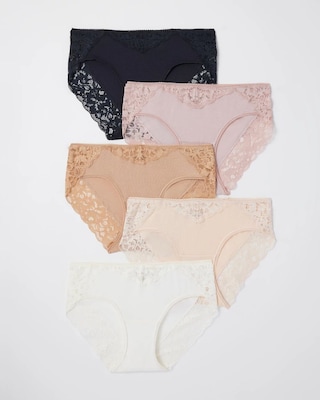 Signature Lace Hipster 5 Pack click to view larger image.