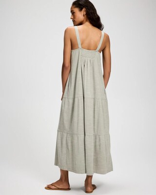 Beach Cotton Tiered Maxi Dress click to view larger image.