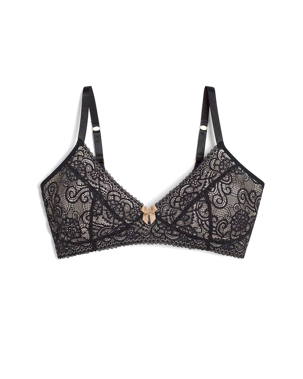 Wireless Pocketed Lace Bra click to view larger image.
